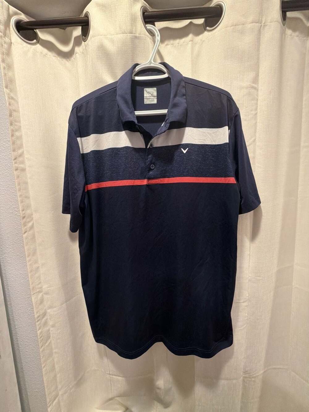 Callaway Opti-Dri Men's Performance Striped Short Sleeve Golf Polo